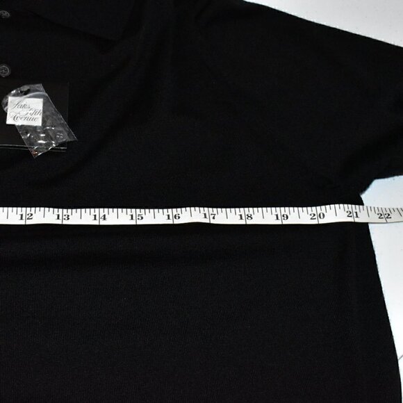 Saks Fifth Avenue Australian Extra Fine Wool Long Sleeve  Black Sweater Size L - Picture 4 of 13